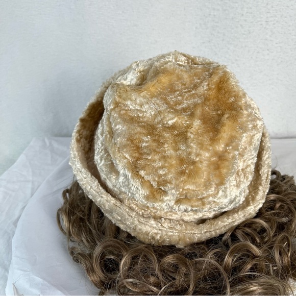 Metropolis Couloir Skiwear vintage fuzzy hat medium large oversized butterscotch - Picture 14 of 16
